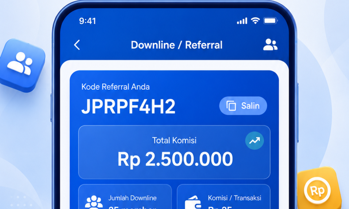 Aplikasi Agen PPOB untuk Pulsa, Token PLN, Paket Data, dan Tagihan