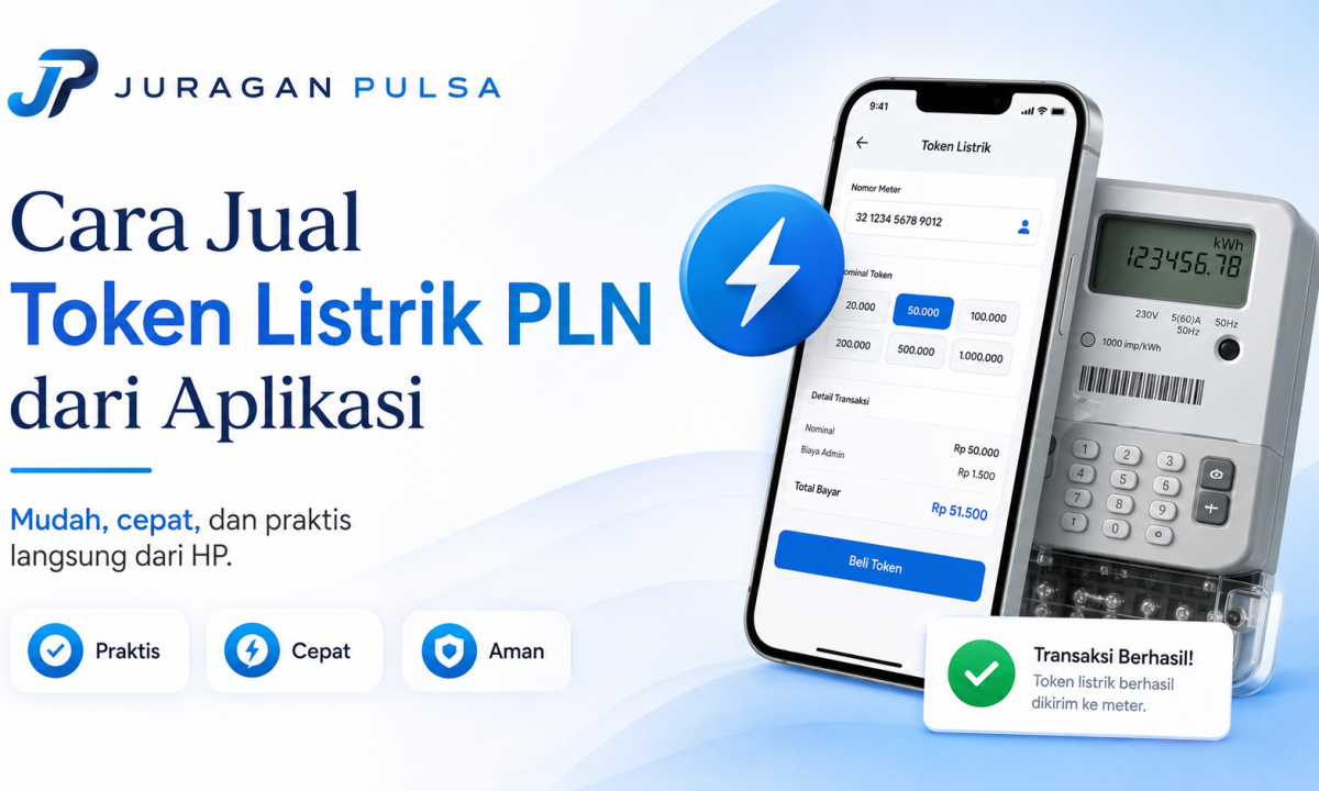 Cara Jual Token Listrik PLN dari Aplikasi | Juragan Pulsa